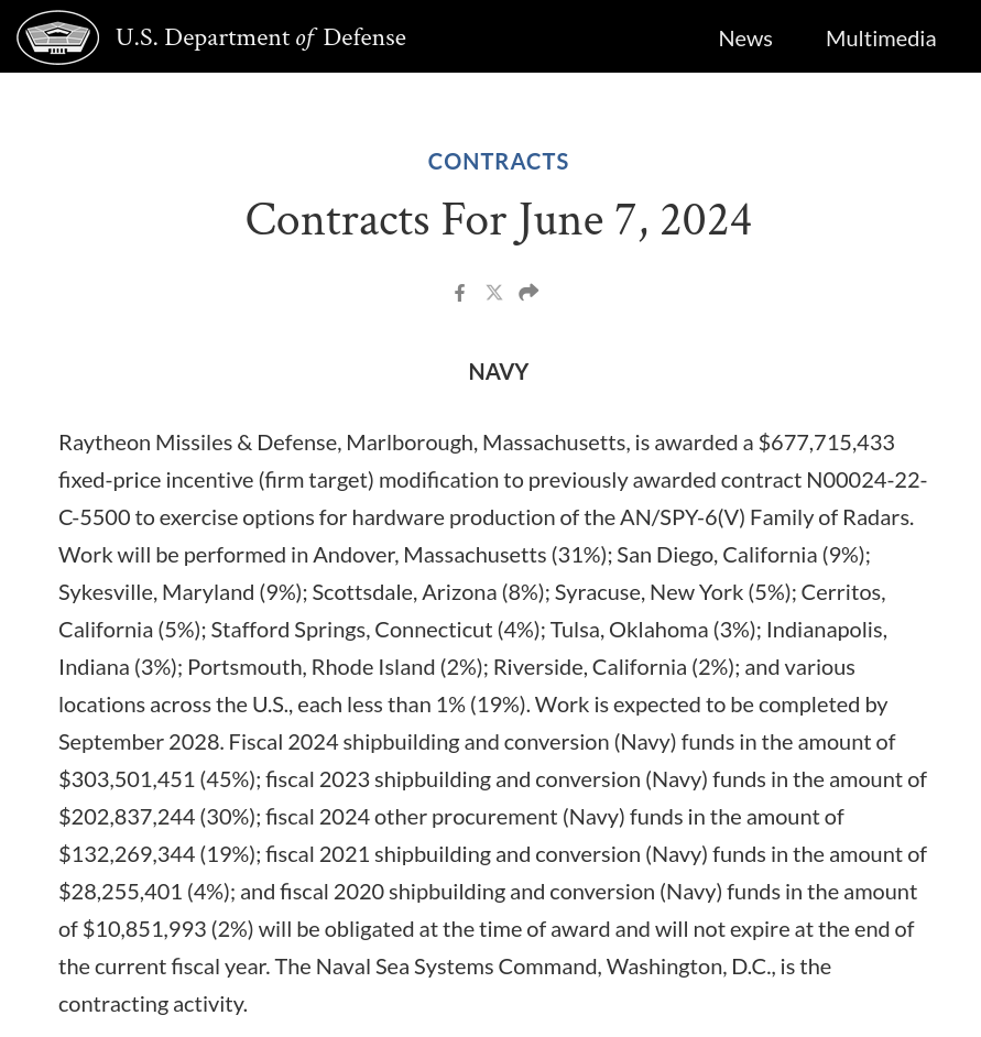 Снимок фрагмента сообщения (2) на defense.gov